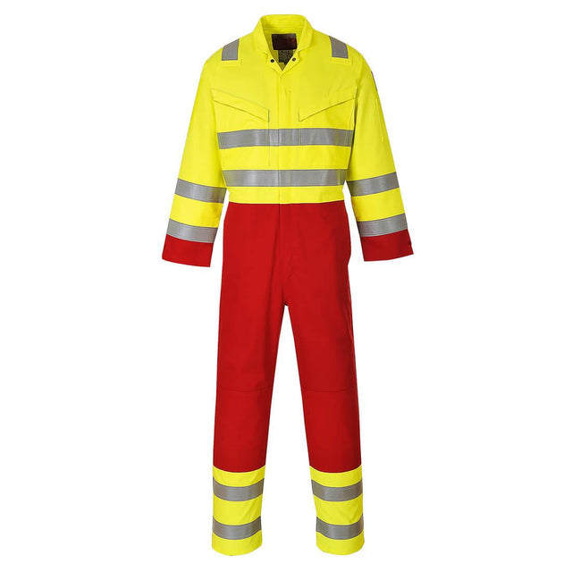 Bizflame Work Hi-Vis Contrast FR Coverall - Yellow
