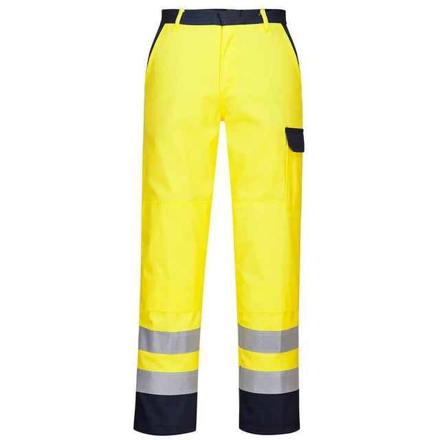 Bizflame Work Hi-Vis Contrast FR Trousers - Yellow