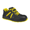 Composite Leather and Mesh Trainer S1P SRC - Black/Yellow