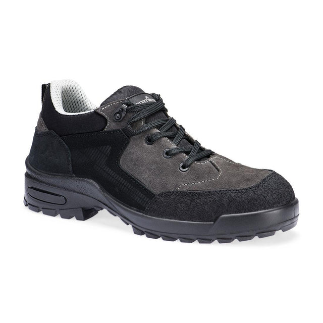 Steel Suede Leather Low Shoe  S3L CI FO SR - Black/Grey