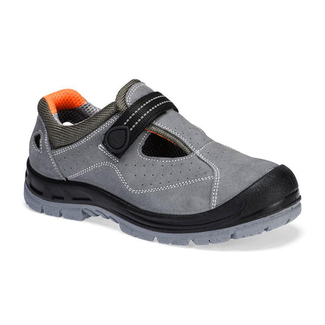 Steel Cow Suede Leather Sandal S1 SR FO - Grey