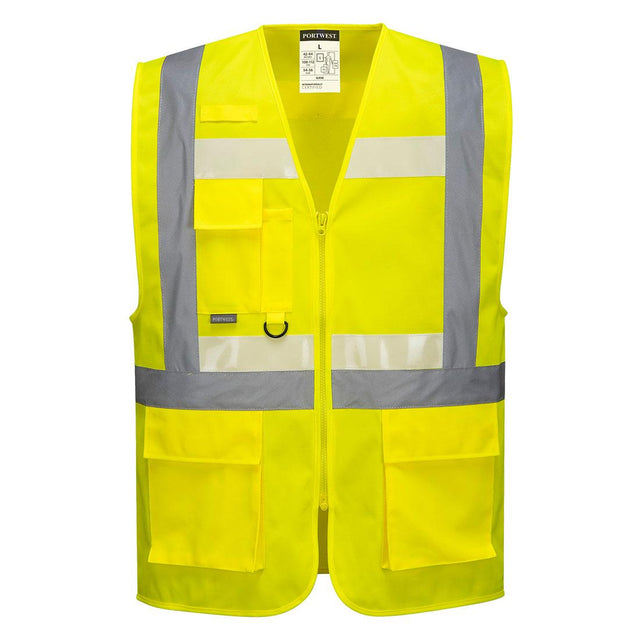 Glowtex Ezee Zip Executive Vest - Yellow
