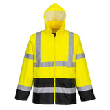 Hi-Vis Contrast Classic Rain Jacket - Yellow/Black