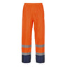 Hi-Vis Contrast Classic Rain Trousers - Orange/Navy
