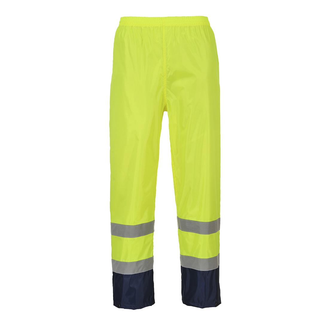 Hi-Vis Contrast Classic Rain Trousers - Yellow/Navy