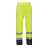 Hi-Vis Contrast Classic Rain Trousers - Yellow/Navy