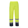 Hi-Vis Contrast Classic Rain Trousers - Yellow/Navy