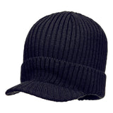 Beanie Hat with Peak - Navy
