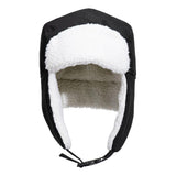 Sherpa Lined Trapper Hat - Black