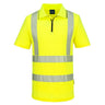 KX3 Sport Hi-Vis Zip Polo Shirt S/S - Yellow
