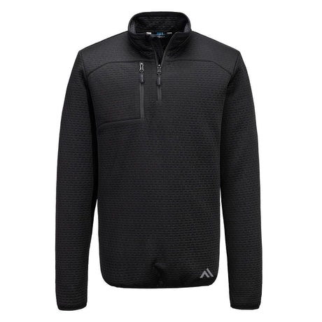 KX3 Textured 1/4 Zip Sweatshirt - Black