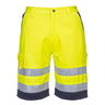 Hi-Vis Lightweight Polycotton Shorts - Yellow/Navy