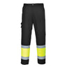 Hi-Vis Lightweight Contrast Class 1 Service Trousers - Yellow/Black