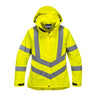 Hi-Vis Women's Breathable Rain Jacket - Yellow