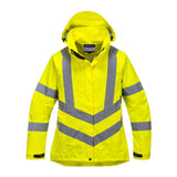 Hi-Vis Women's Breathable Rain Jacket - Yellow