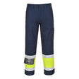 Modaflame Work Hi-Vis FR Trousers - Yellow/Navy