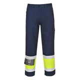 Modaflame Work Hi-Vis FR Trousers - Yellow/Navy