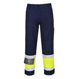 Modaflame Work Hi-Vis FR Trousers - Yellow/Navy Tall
