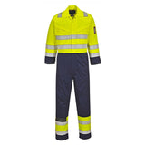 Modaflame Work Hi-Vis Multi-Norm Contrast FR Coverall - Yellow/Navy