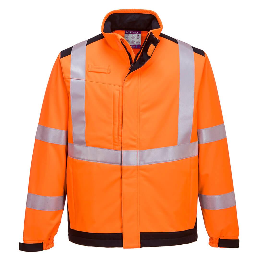 Modaflame Hi-Vis Multi Norm Arc FR Softshell Jacket - Orange/Navy