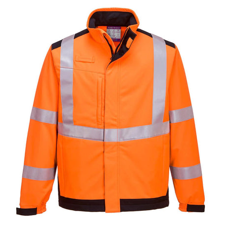 Modaflame Hi-Vis Multi Norm Arc FR Softshell Jacket - Orange/Navy