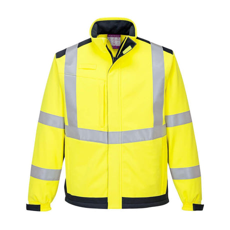 Modaflame Hi-Vis Multi Norm Arc FR Softshell Jacket - Yellow/Navy