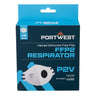 FFP2 Valved Dolomite Fold Flat Respirator (Pk3) - White