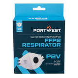 FFP2 Valved Dolomite Fold Flat Respirator (Pk3) - White
