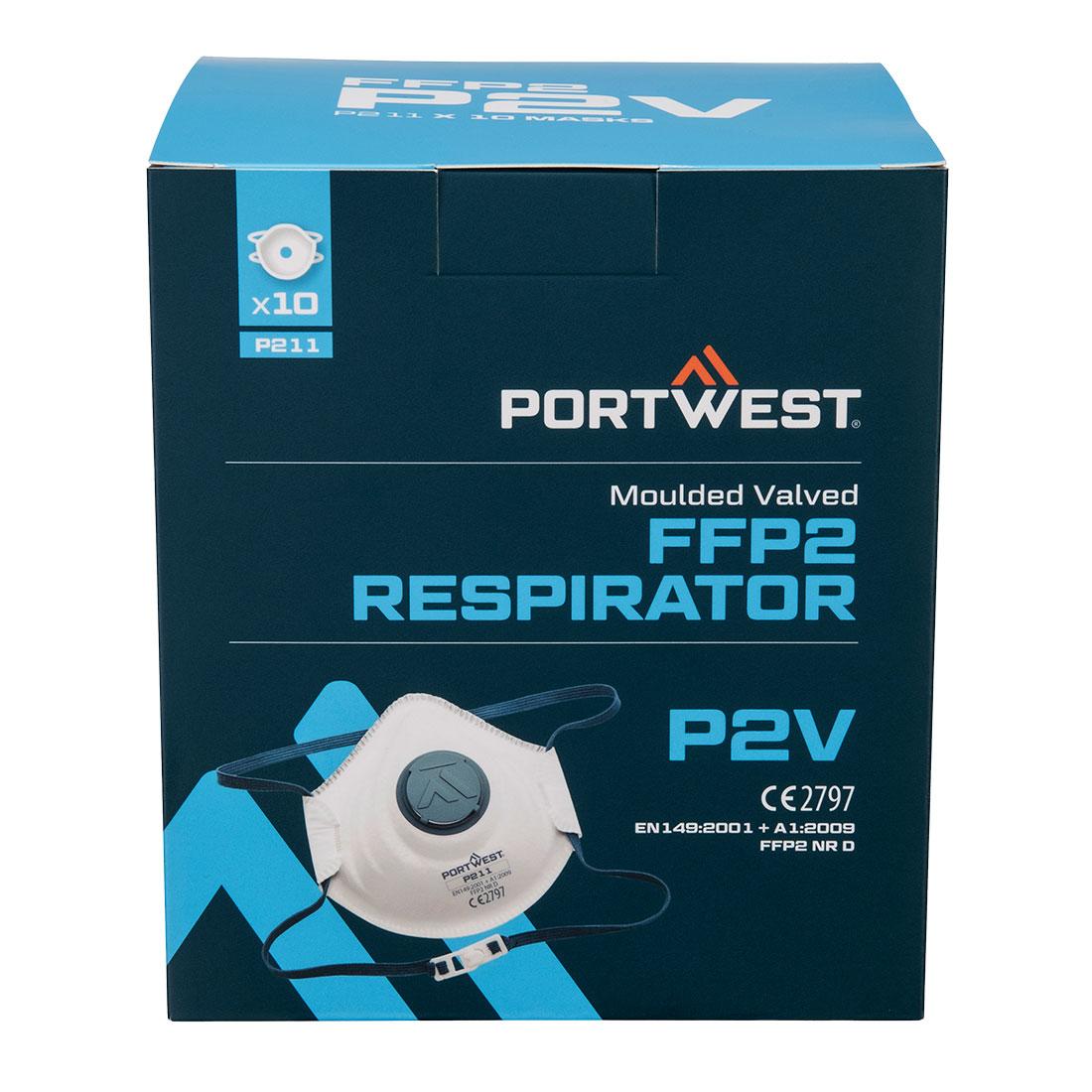 Moulded FFP2 Valved Respirator (Pk10) - White