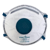 FFP2 Carbon Valved Dolomite Respirator (Pk10) - White