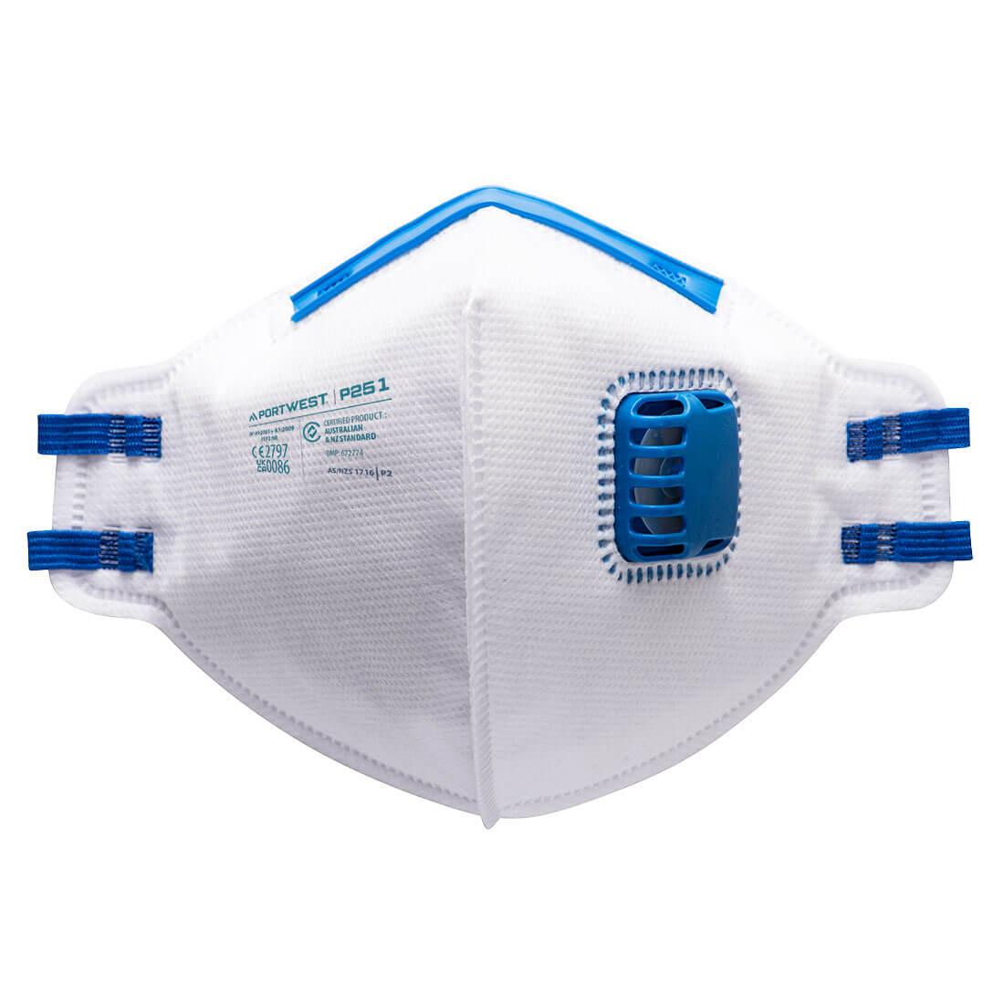 FFP2 Valved Fold Flat Respirator (Pk20) - White