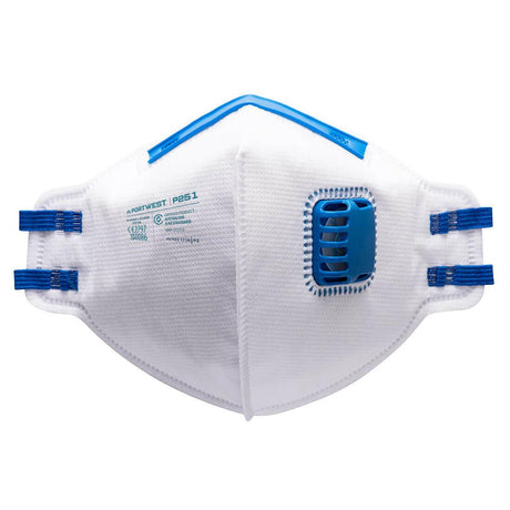 FFP2 Valved Fold Flat Respirator (Pk20) - White