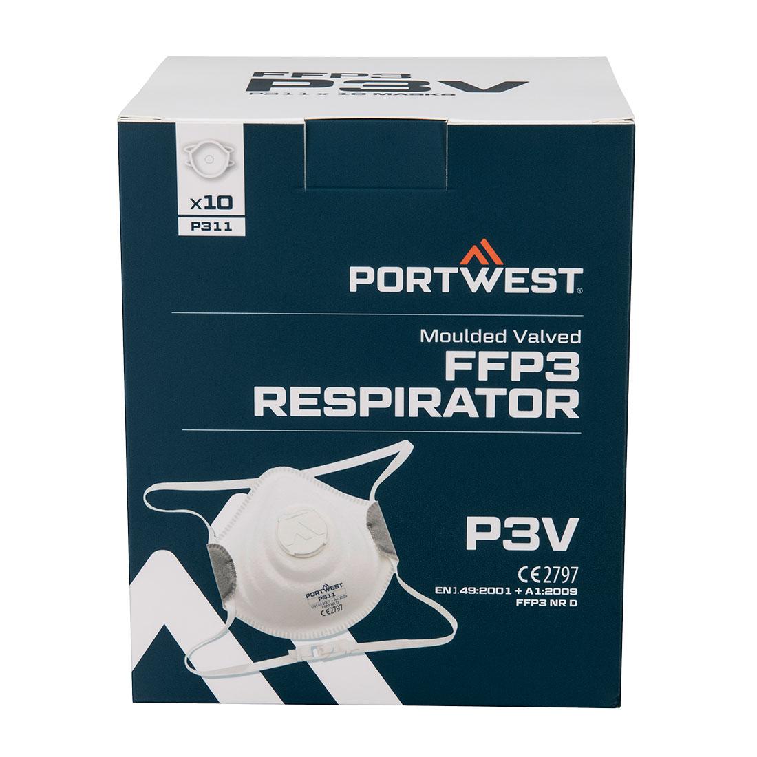 Moulded FFP3 Valved Respirator (Pk10) - White