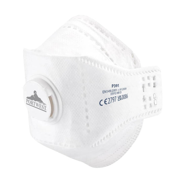 EAGLE FFP3 Valved Dolomite Fold Flat Respirator (Pk10) - White