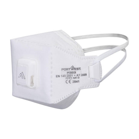 EAGLE PRO FFP3 Valved Dolomite Fold Flat Respirator (Pk10) - White