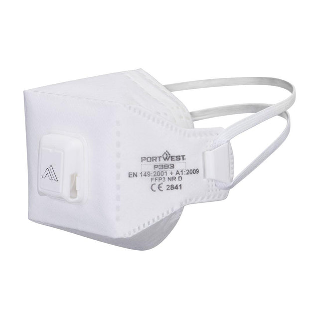 EAGLE PRO FFP3 Valved Dolomite Fold Flat Respirator (Pk10) - White