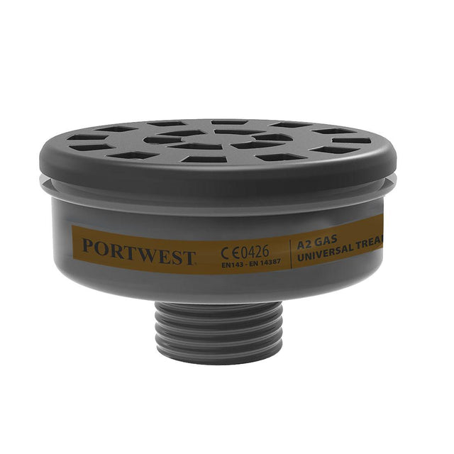 A2 Gas Filter Universal Thread (Pk6) - Black