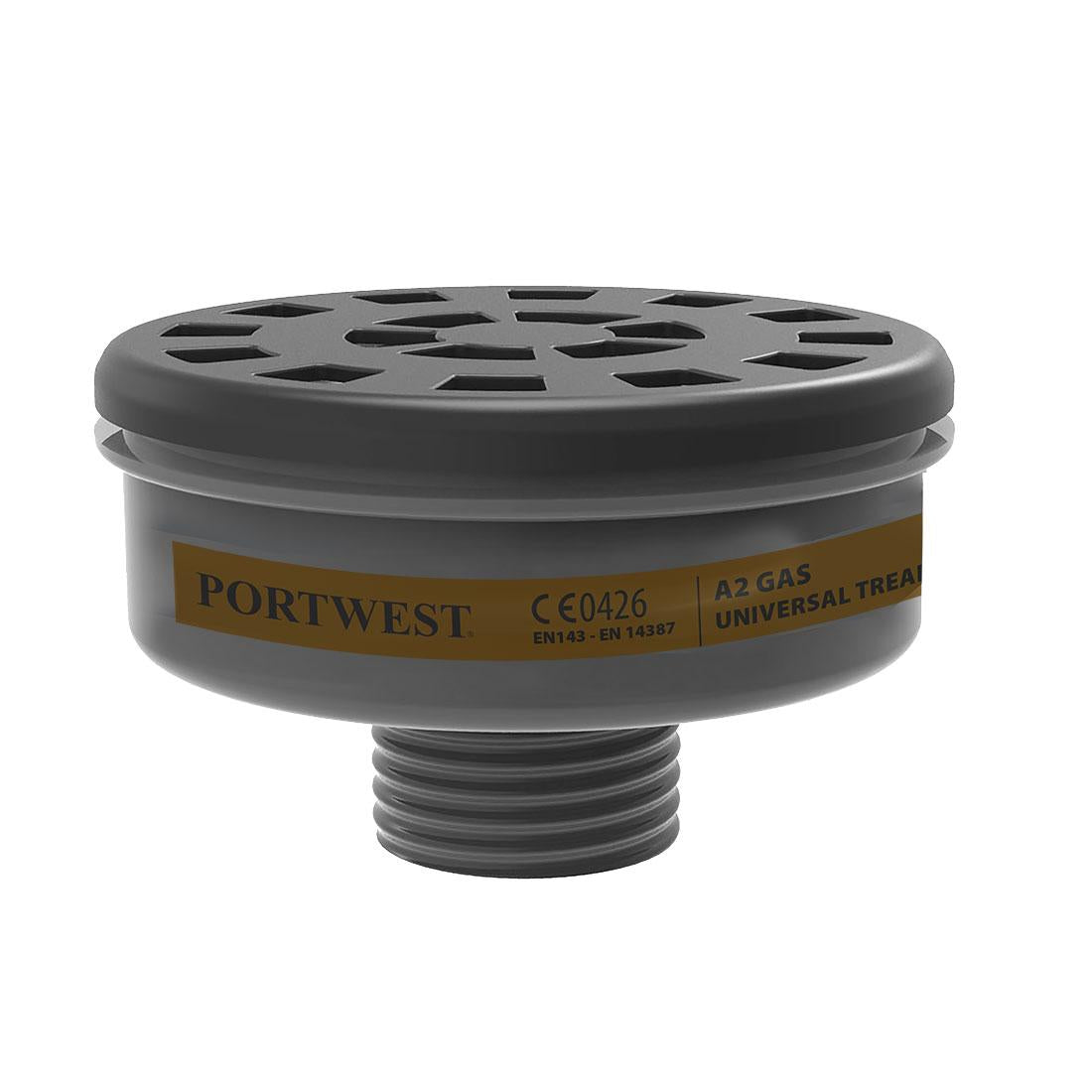A2 Gas Filter Universal Thread (Pk6) - Black