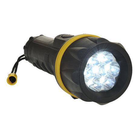 7 LED Rubber Torch - Yellow/Black