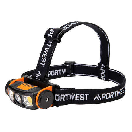 LED motion sensor USB head light - Black/Orange
