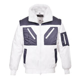 Two Tone Pilot Jacket - White