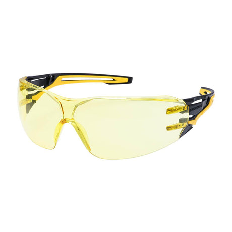 Anthracite Wraparound Safety Glasses - Amber