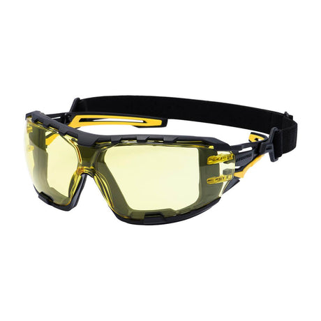 Anthracite Wraparound Plus Safety Glasses - Amber