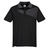 Two Tone Polo Shirt S/S - Black/Zoom Grey