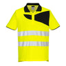 PW2 Hi-Vis Cotton Comfort Polo Shirt S/S - Yellow/Black