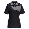 PW2 Women's Polo Shirt S/S - Black/Zoom Grey