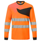 PW2 Hi-Vis T-Shirt L/S - Orange/Black