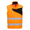PW2 Hi-Vis Fleece Bodywarmer - Orange/Black