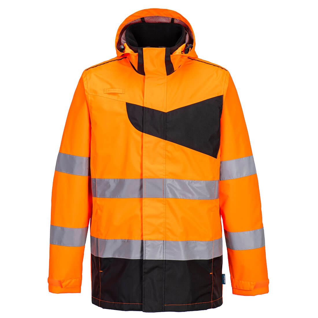 PW2 Hi-Vis Rain Jacket - Orange/Black