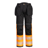 PW3 Hi-Vis Class 1 Holster Pocket Trousers - Orange/Black